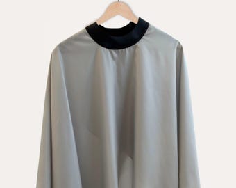 Rubber Collar Cutting Cape Stone Minimalist XL Salon Gown for Professional Hairdressers & Barbers