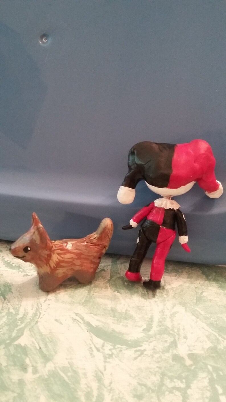 Harley Quinn mini lalaloopsy custom with pet hyena ooak | Etsy