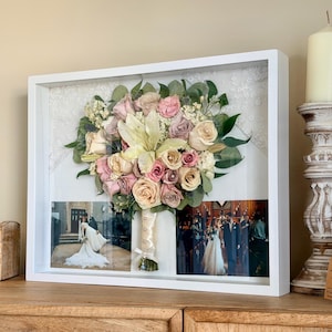 Wedding Bouquet Preservation Shadowbox Keepsake Frame: Flower Preservation Memory Box image 8