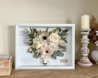 Wedding Bouquet Preservation Shadowbox Keepsake Frame: Flower Preservation Memory Box