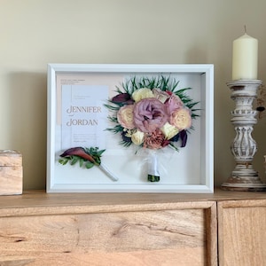 Wedding Bouquet Preservation Shadowbox Keepsake Frame: Flower Preservation Memory Box image 15