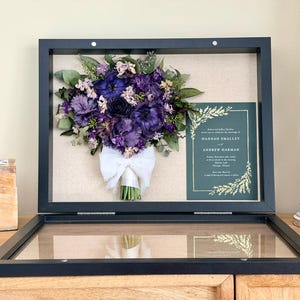 Wedding Bouquet Preservation Shadowbox Keepsake Frame: Flower Preservation Memory Box image 10