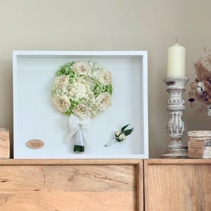 Wedding Bouquet Preservation Shadowbox Keepsake Frame: Flower Preservation Memory Box image 11