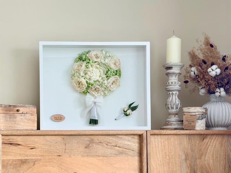 Wedding Bouquet Preservation Shadowbox Keepsake Frame: Flower Preservation Memory Box image 11