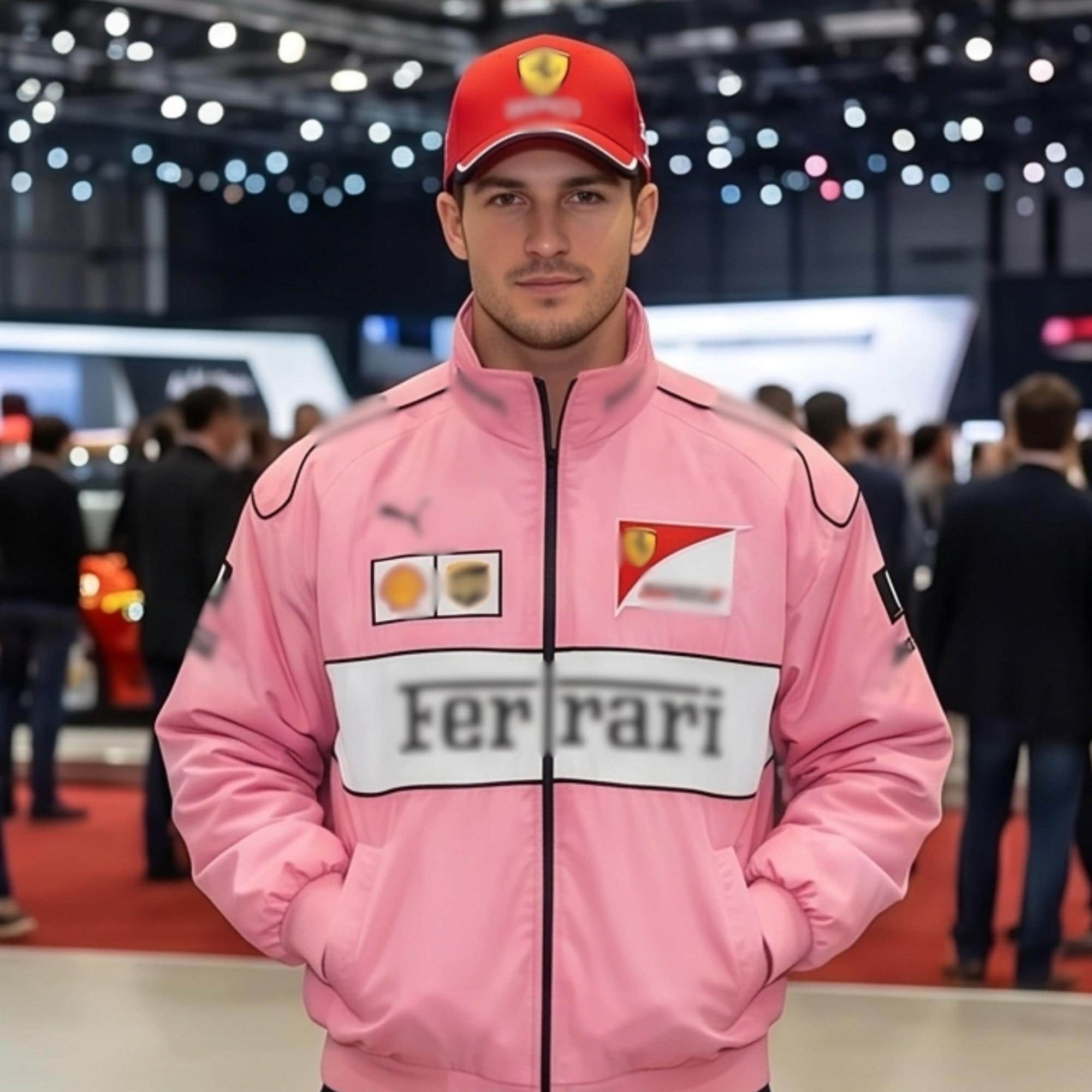 SalvatoreFerragamo♡ピンク フード付き ジャンパー Pink racing jacket - Etsy 日本
