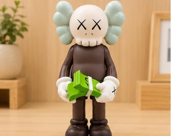 Money Holding Art Figure Ornament for Home, Street Art Cartoon Statue for Home, Modern Desk Decor Gift for Her, Art Toy Collectors