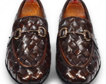 Handmade Leather Loafers: Italian Style Horsebit Moccasins