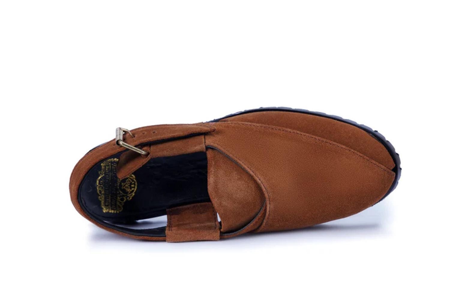Brown Suede Peshawari Sandals, Rustic Brown Suede Peshawari Chappal, HandMade Peshawari Leather Chappal BROWN Eid Mens Pakistani  main image 4
