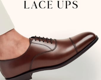 Handgemaakte bruinleren oxfordschoenen voor heren – klassieke geklede schoenen met vetersluiting