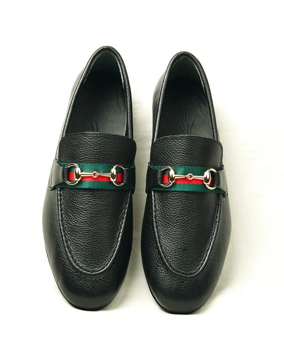 Handmade Black Leather Horsebit Moccasins Loafers – Classic  display picture 1