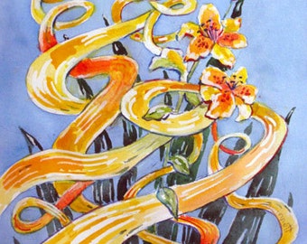 Chihuly Inspiration Kadmium Gelbes Glas