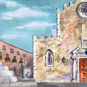 Taormina  Sicily Duomo Matted