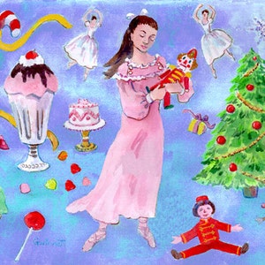 Clara & The Nutcraker Sweets 11x14 inches matted.