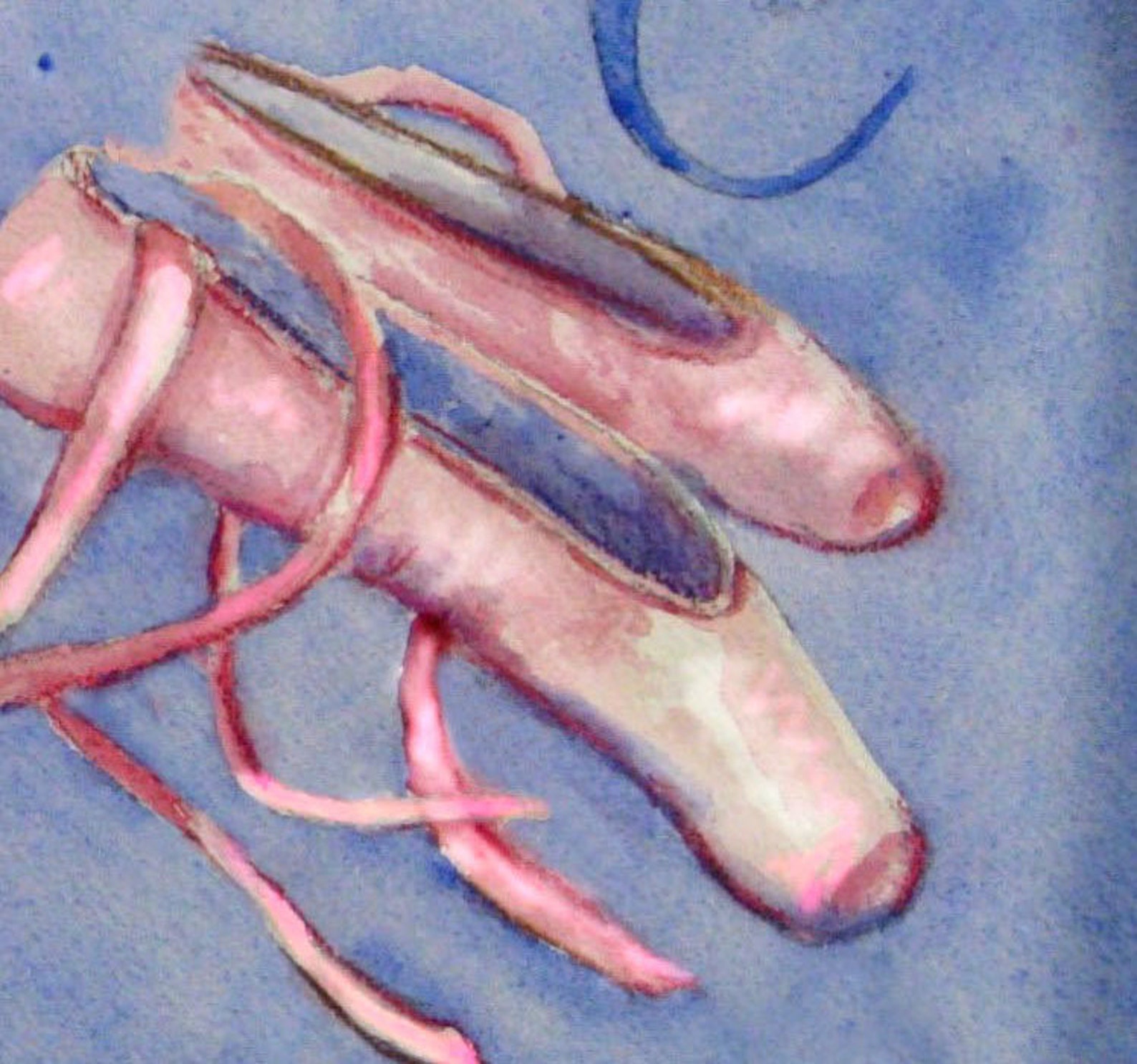 nutcracker & ballet shoes print 11x14 inches matted.signed by artist nutcracker & ballet shoes print 11x14 inches matted.signed by artist