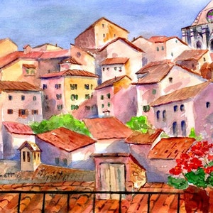 View Of Siena Italy Matted