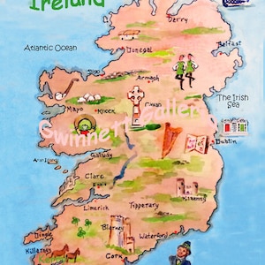 Karte von Irland benutzerdefinierte Free Familien-Geschichtskarte