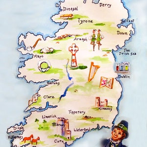 Landkarte Irland Füge Deine Stadt hinzu! KOSTENLOSE Familienkarte