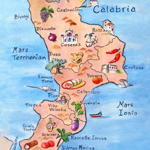 Mapa personalizado de Calabria, Italia