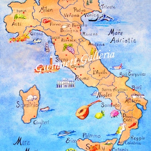 Italy Map Custom  FREE Family Chart