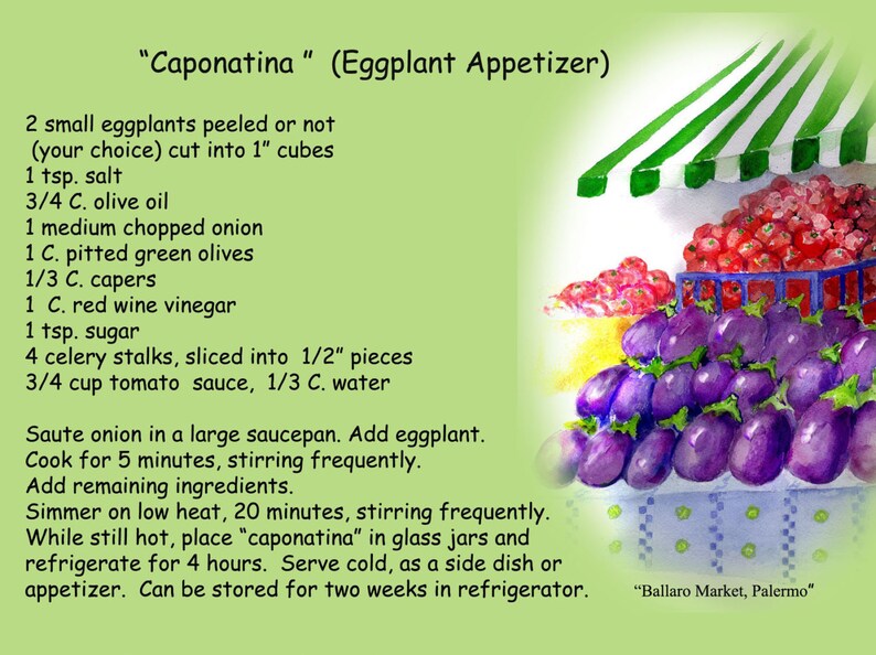 Sicilian Eggplant appitizer Caponatina image 1