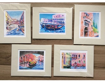 Venice Italy 3 Matted prints free shipping