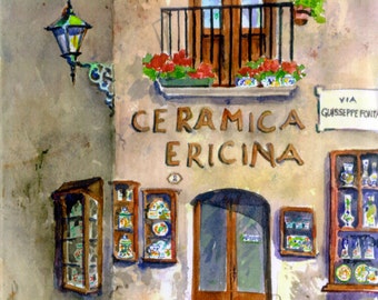 Erice  Sicily Ceramic Shop