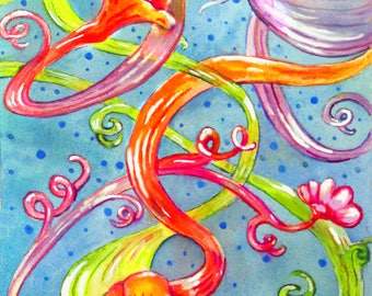 Chihuly Inspired Swirling Glass