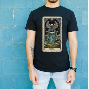 Death Tarot Card Graphic Tee | Gothic Occult Illustration, Mystical Tarot Design, Unisex Soft Comfort Shirt