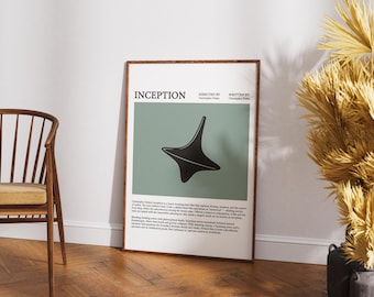 Inception Minimalist Movie Poster | Sci-Fi Wall Art | Digital Download