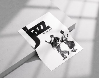 Vintage Jazz Art Print | Minimalist Music Poster (Digital Download)