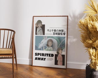 Spirited Away Poster: Studio Ghibli Anime Art Print (Digital Download)