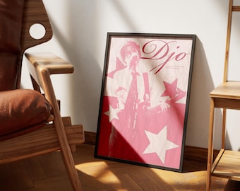Djo End of Beginning Poster, Indie Music Wall Art, Aesthetic Pink Rock Poster, Joe Keery Inspired Print, Vintage Style Music Poster