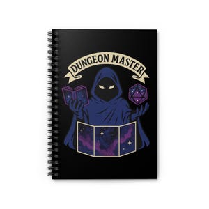 Dungeon Master Spiral Notebook Ruled Line, Journal for Gamers, D&D Notebook, Gift for Dungeon Masters, Fantasy RPG Note-taking