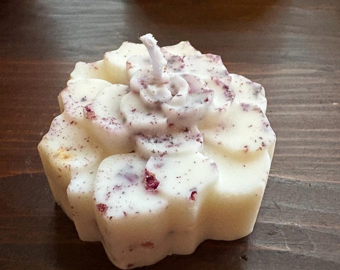 Rose petal natural soy wax candle