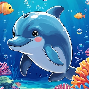 Playful Sea Creatures Coloring Book | 10 Printable PDF Coloring Pages | Children&#39;s Coloring Book, Printable Sea Creatures Coloring Pages