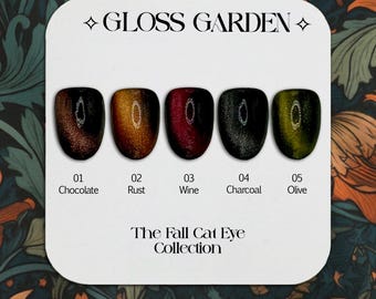Autumn Cat Eye Press-On Nails | Fall Gel Nail Collection