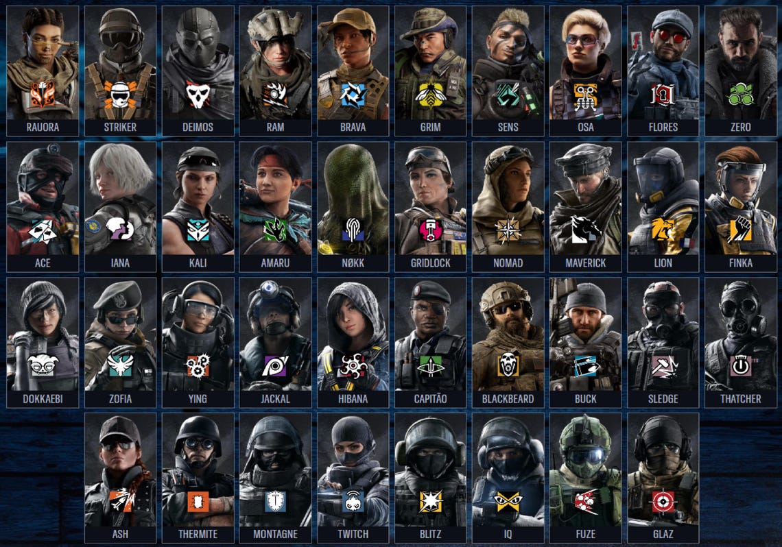 Rainbow Six Siege Operator Badges | 3D Printed R6 Operator Icons ...