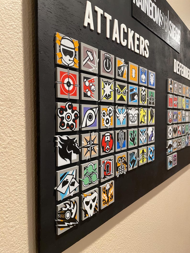 Rainbow Six Siege Operator Badges | 3D Printed R6 Operator Icons ...
