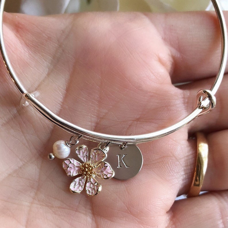 Flower girl bracelet toddler flower girl bangle personalized Etsy