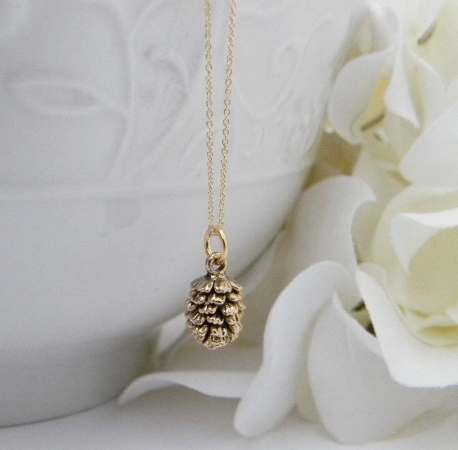 Petrified pine cone necklace Clearance