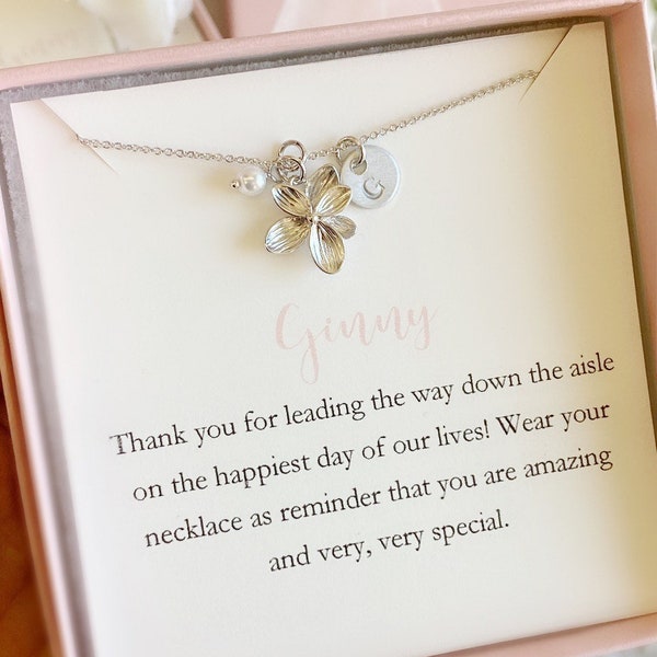 Flower Girl Necklace Etsy