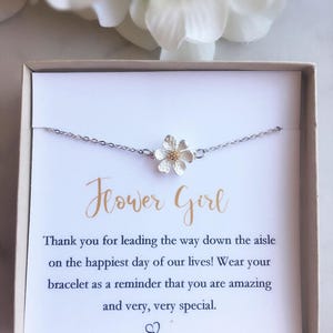 Flower girl bracelet, toddler flower girl bracelet, personalized flower girl gift, flower girl jewelry, little girl bracelet, child bracelet image 2