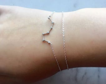 Zodiac Bracelet Set, Constellation Bracelet, Celestial Jewelry, Silver Zodiac Bracelet, Zodiac Jewelry, Birthday Jewelry , Rose Gold Zodiac