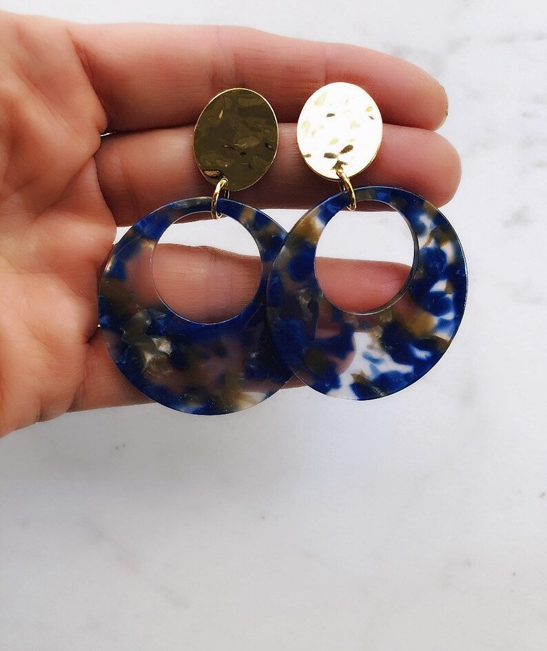 statement earrings geometric earrings resin earrings gift for women bold dangle drop earrings gift for her Acrylic earrings