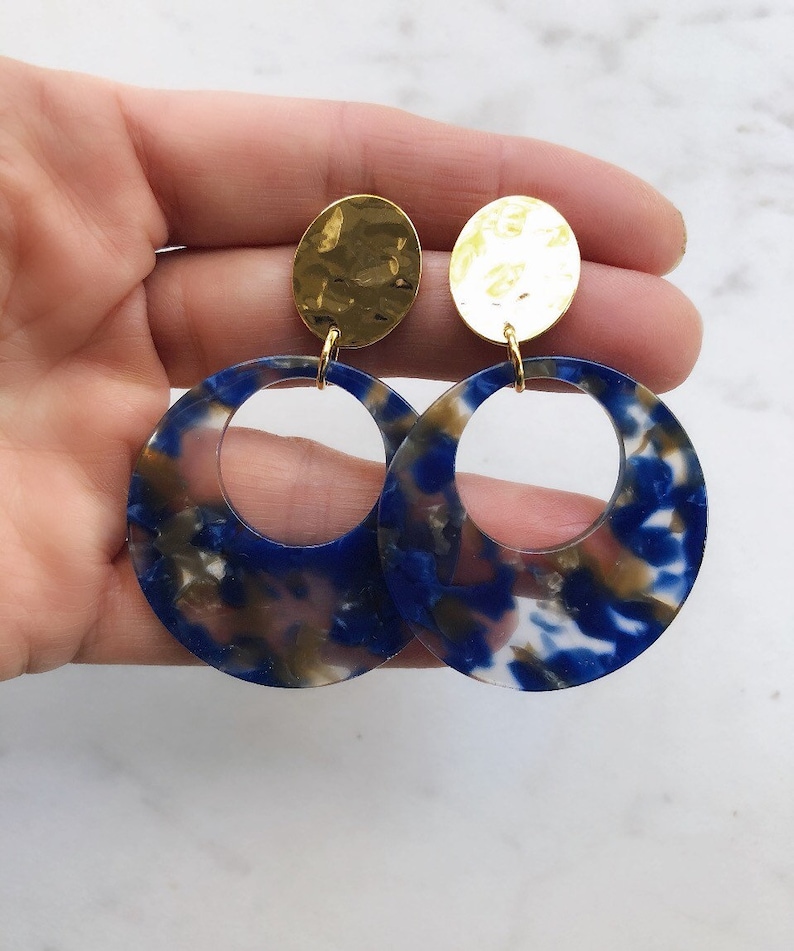 statement earrings geometric earrings resin earrings gift for women bold dangle drop earrings gift for her Acrylic earrings