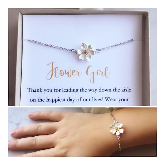 Simple Pearl Bracelet Wedding Bracelet on Silver or Gold Chain Child Bracelet Pearl Flower Girl Bracelet Flower Girl Jewelry