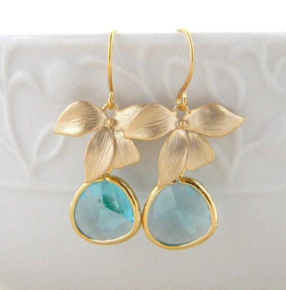 Aquamarine Earrings Gold Earrings Aquamarine Dangle Earrings Gift For Her Modern Jewelry Black Friday Etsy Cyber Monday Etsy