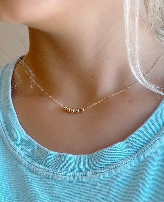 Gold add a shop bead necklace