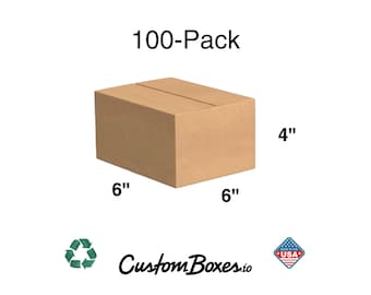 Blank Kraft Shipping Boxes, 100 Pack Corrugated Mailers, Multiple Sizes for Small Business