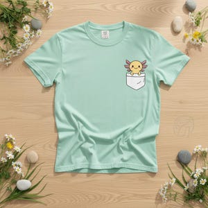 Pocket Tee, Axolotl Shirt, Animal Lover Tee, Axolotl Gifts, Pocket Axolotl Shirt, Axolotl Birthday Shirt, Cute Axolotl Shirt, Gifts for Her